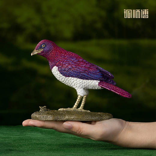 铜师傅 铜摆件《铜师傅百鸟集》之白腹紫椋鸟 家居饰品 桌面摆件 商品图3