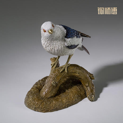 铜师傅 铜摆件《铜师傅百鸟集》之雪鹀 家居饰品 桌面摆件礼品 商品图3
