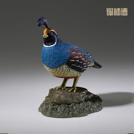 铜师傅 铜摆件《铜师傅百鸟集》之珠颈斑鹑 铜工艺品 家居饰品摆件 商品图2
