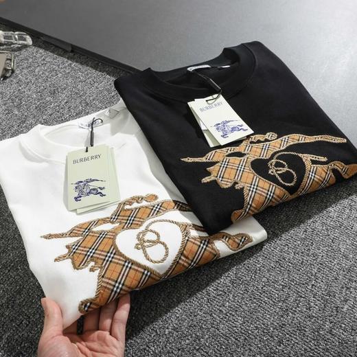 BUR马年限定贴布万针刺绣字母标识情侣短袖 商品图1