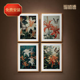 铜师傅 手工錾刻 铜雕画《蝶恋花》客厅书房玄关装饰画