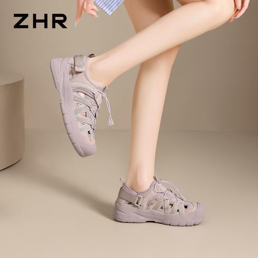 ZHR透气镂空户外休闲鞋增高软底女鞋夏季新款徒步丑萌防滑运动鞋 商品图7