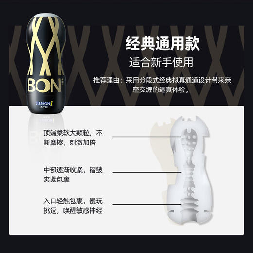 【柔软颗粒 真实触感】杰士邦 BON飞机杯手动飞机杯 商品图2