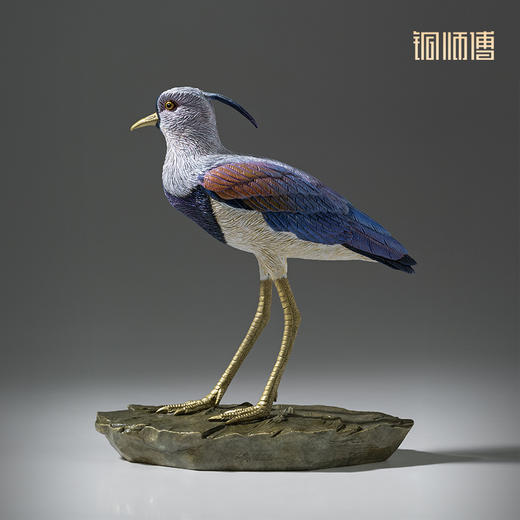铜师傅 铜摆件《铜师傅百鸟集》之凤头距翅麦鸡 商品图2