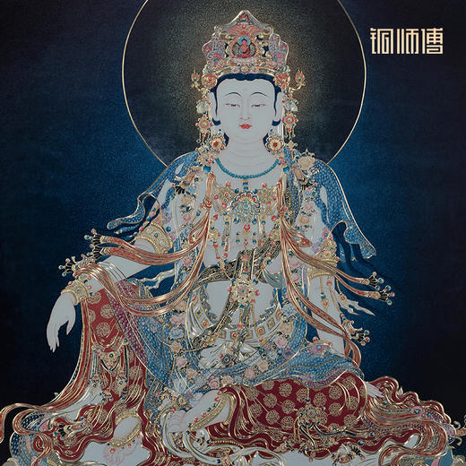 铜师傅 手工錾刻 铜雕画《水月观音》 商品图2