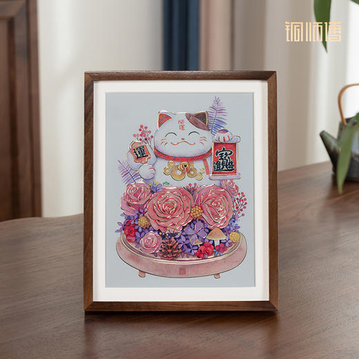 铜师傅 手工錾刻 铜雕画 《招财猫（桌面）》 商品图4