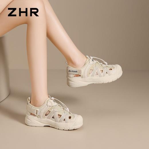 ZHR透气镂空户外休闲鞋增高软底女鞋夏季新款徒步丑萌防滑运动鞋 商品图8