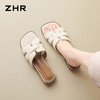 ZHR则则时尚编织显瘦粗跟拖鞋女2026夏季轻便舒适百搭显高凉拖鞋 商品缩略图4