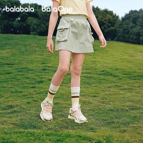 【balaOne】巴拉巴拉童装女童短裙儿童裙子2026夏新款工装裙速干