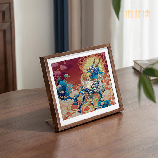 铜师傅 手工錾刻 铜雕画 《麒麟呈祥（桌面）》 商品图4