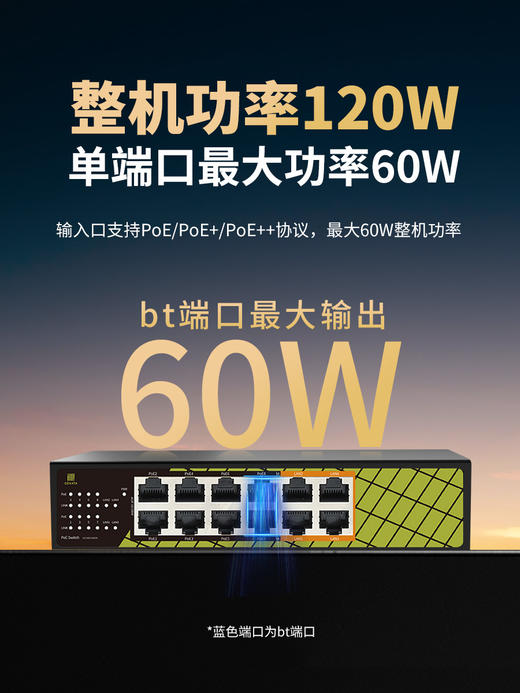 8口百兆POE+4千兆上联交换机GNT-ES12UD-P 商品图2