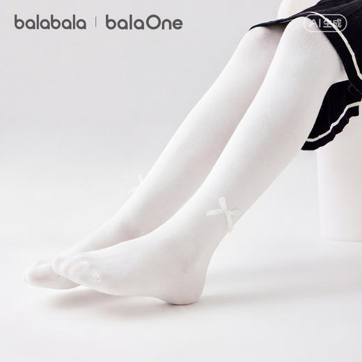 【balaOne】巴拉巴拉儿童连裤袜子宝宝打底裤女童舞蹈袜棉单条装 商品图0