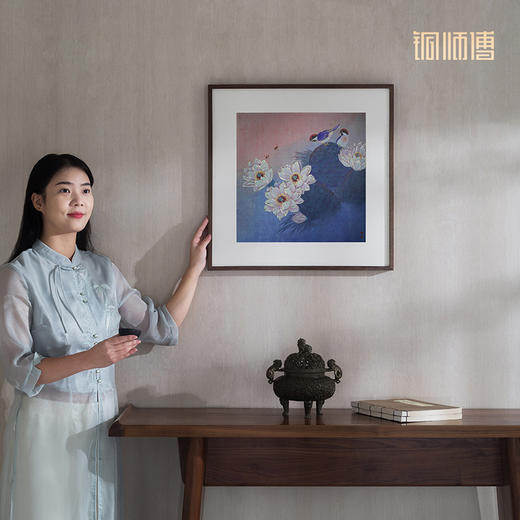 铜师傅 手工錾刻 铜雕画《恋歌》客厅玄关画沙发背景墙装饰画 商品图4