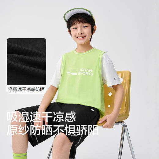 【商场同款】巴拉巴拉儿童短袖套装2025童装夏男童上衣假两件速干 商品图3