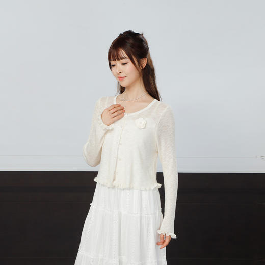 甜美立体花朵针织开衫-纪念日百货门店同款170548175 商品图2