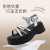 ZHR【增高6cm】厚底闪耀水钻凉鞋银色2026夏季新款小个子松糕鞋女 商品缩略图9