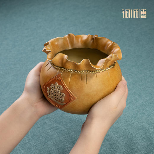 铜师傅《财富满袋》客厅桌面铜摆件 家居装饰工艺品 商品图4