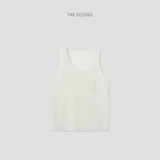 THESOONG"软雾肌理"精致混纺粗针口袋无袖背心9031 商品图2