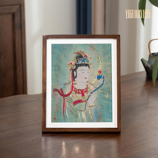 铜师傅 手工錾刻 铜雕画 《如意观音（桌面）》 商品图0