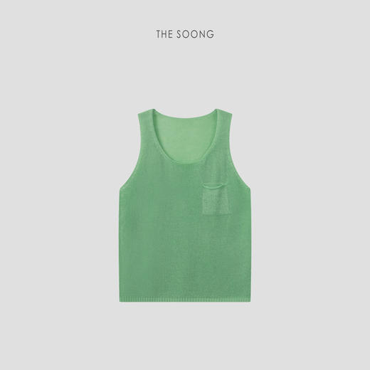 THESOONG"软雾肌理"精致混纺粗针口袋无袖背心9031 商品图3