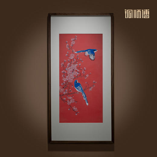 铜师傅 手工錾刻 铜雕画《喜上枝头》 商品图1