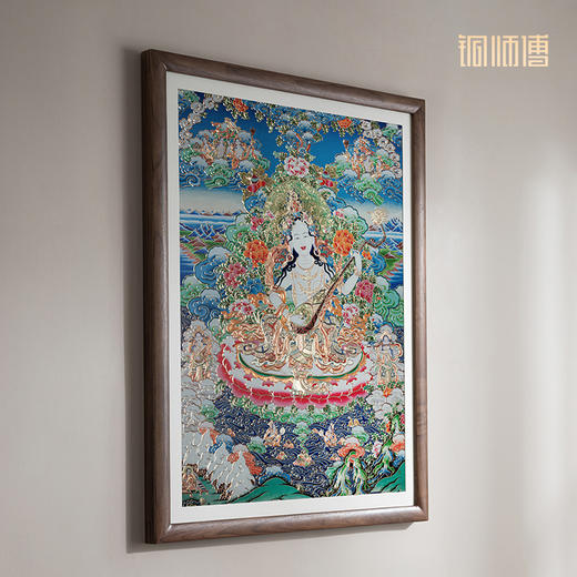 铜师傅 手工錾刻 唐卡铜雕画《妙音》 商品图2