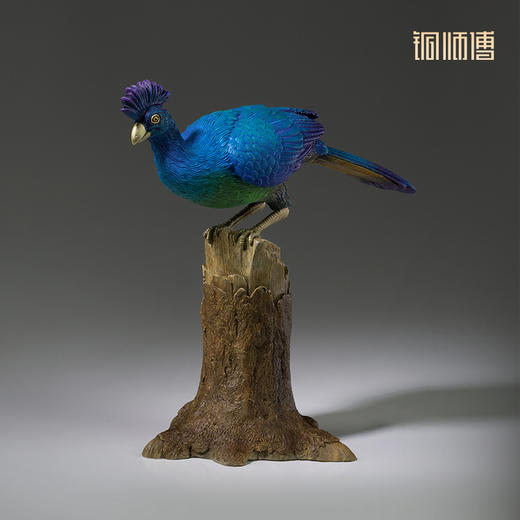 铜师傅 铜摆件《铜师傅百鸟集》之大蓝蕉鹃 铜工艺品 家居饰品摆件 商品图2