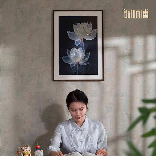 铜师傅 手工錾刻 铜雕画 花卉系列 客厅玄关沙发背景墙装饰画 商品图7