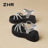 ZHR【增高6cm】厚底闪耀水钻凉鞋银色2026夏季新款小个子松糕鞋女 商品缩略图3