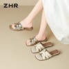ZHR则则时尚编织显瘦粗跟拖鞋女2026夏季轻便舒适百搭显高凉拖鞋 商品缩略图2