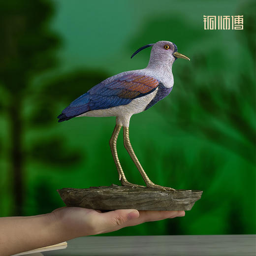 铜师傅 铜摆件《铜师傅百鸟集》之凤头距翅麦鸡 商品图4