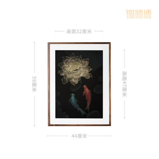 铜师傅 手工錾刻 铜雕画《福运锦鲤》客厅玄关沙发背景墙装饰画 商品图9
