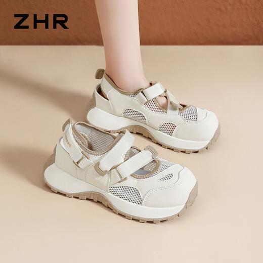 ZHR则则网面老爹鞋女2026新款户外登山鞋软底徒步小白鞋运动凉鞋 商品图2