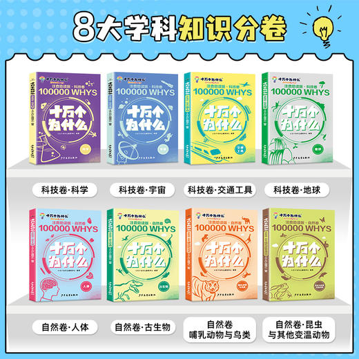 《十万个为什么 》科技卷+自然卷 全8册  3～12岁   注音助读 1000+高清图解  8 大主题归纳  170+提问启发  科学不再神秘 商品图2