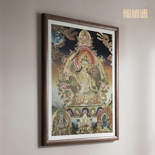 铜师傅 手工錾刻 唐卡铜雕画《文殊菩萨之二》 商品图2