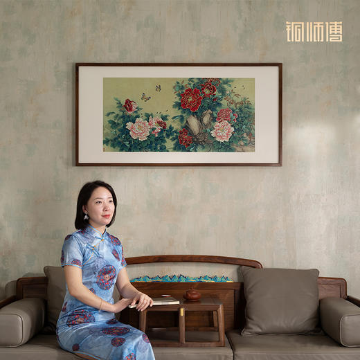 铜师傅 手工錾刻 铜雕画《花香满园》客厅玄关沙发背景墙装饰画 商品图5