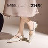 ZHR则则法式裸色尖头浅口玛丽珍单鞋女2026夏季新款百搭粗跟女鞋 商品缩略图9