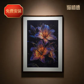 铜师傅 手工錾刻 铜雕画 花卉系列 客厅玄关沙发背景墙装饰画