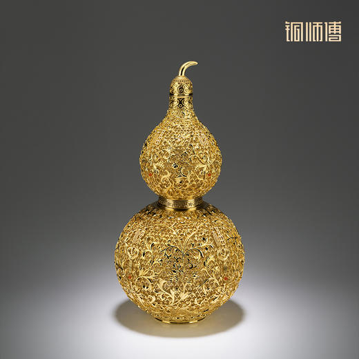 铜师傅 铜摆件《花丝吉祥葫芦》家居饰品桌面客厅装饰品摆件 商品图3