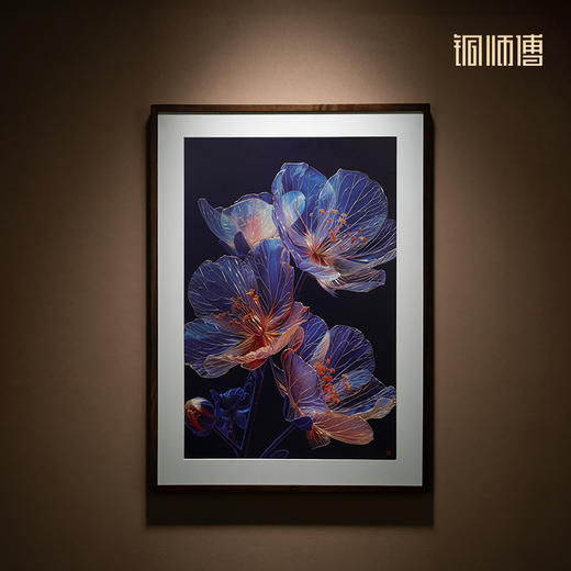 铜师傅 手工錾刻 铜雕画 花卉系列 客厅玄关沙发背景墙装饰画 商品图2