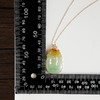 【天然正品】A货翡翠 AU750黄金镶天然细腻糯种飘黄飘绿如意（万事如意）翡翠吊坠项链 101125AH22 商品缩略图2