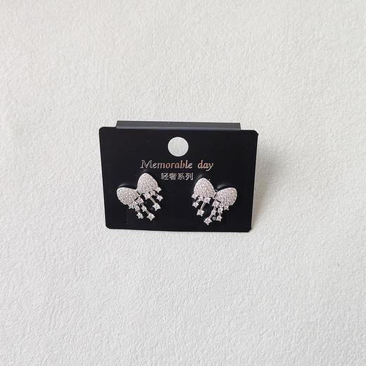 小众轻奢满钻蝴蝶流苏耳钉-纪念日百货门店同款171494973 商品图4
