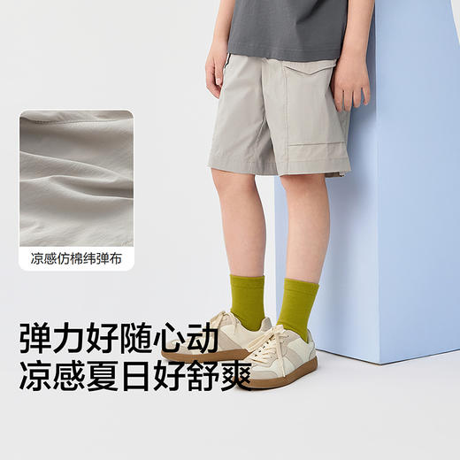 巴拉巴拉童装儿童中裤男童宽松短裤2025夏款凉感工装 商品图3