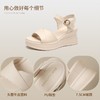 ZHR则则头层牛皮增高厚底一字凉鞋2026夏季新款坡跟高跟女鞋 商品缩略图6