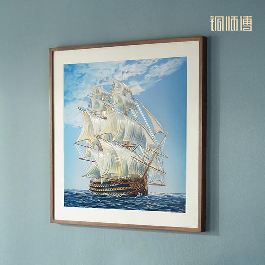 铜师傅 手工錾刻 铜雕画《乘风破浪》装饰画 商品图1