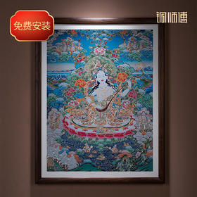 铜师傅 手工錾刻 唐卡铜雕画《妙音》