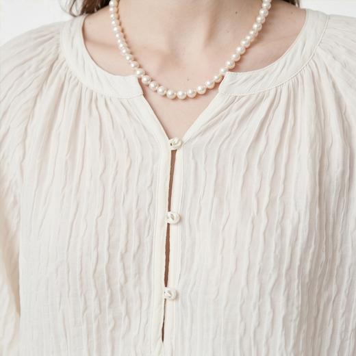 PALUOPO/PL桑蚕丝小V领减龄时尚百搭宽松显瘦真丝T恤ES250868Z帕罗 商品图11