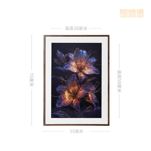 铜师傅 手工錾刻 铜雕画 花卉系列 客厅玄关沙发背景墙装饰画 商品图9