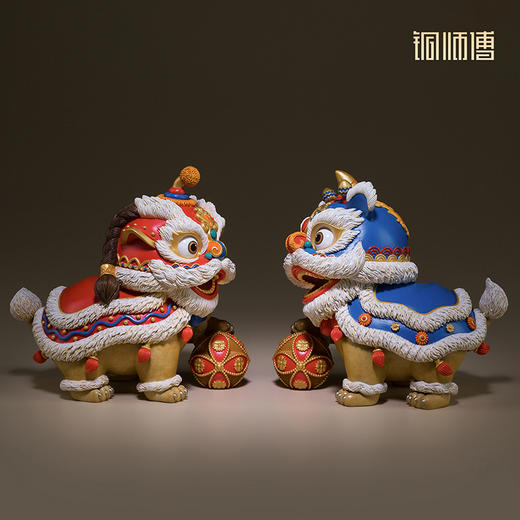 铜师傅《狮舞吉祥》客厅桌面铜狮子摆件 家居装饰工艺品 乔迁礼物 商品图3