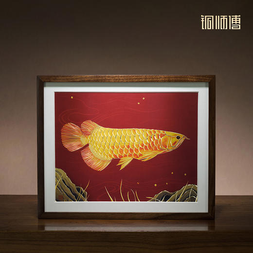 铜师傅 手工錾刻 铜雕画《福禄大吉（桌面）系列 》书房办公室装饰画 商品图4